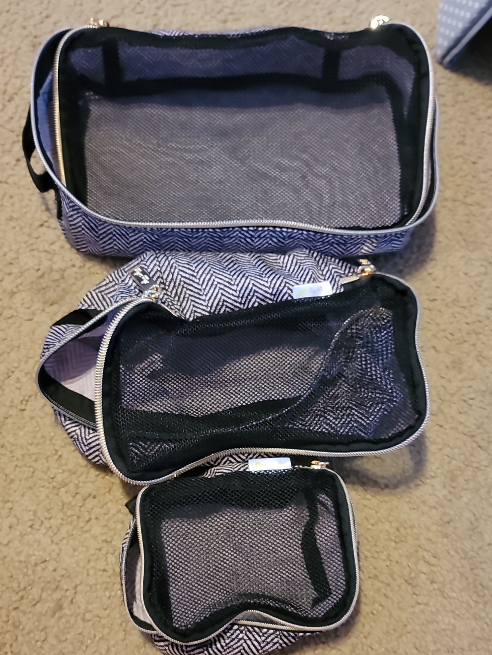 Itzy Ritzy Travel Packing Cubes Set - Black and White